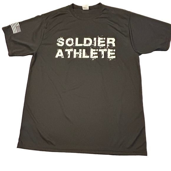 Ohio National Guard‎ Black Soldier Athlete Short Sleeve Shirt L - Picture 1 of 9